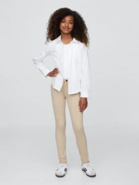 Pantalones de punto elástico para uniforme infantil