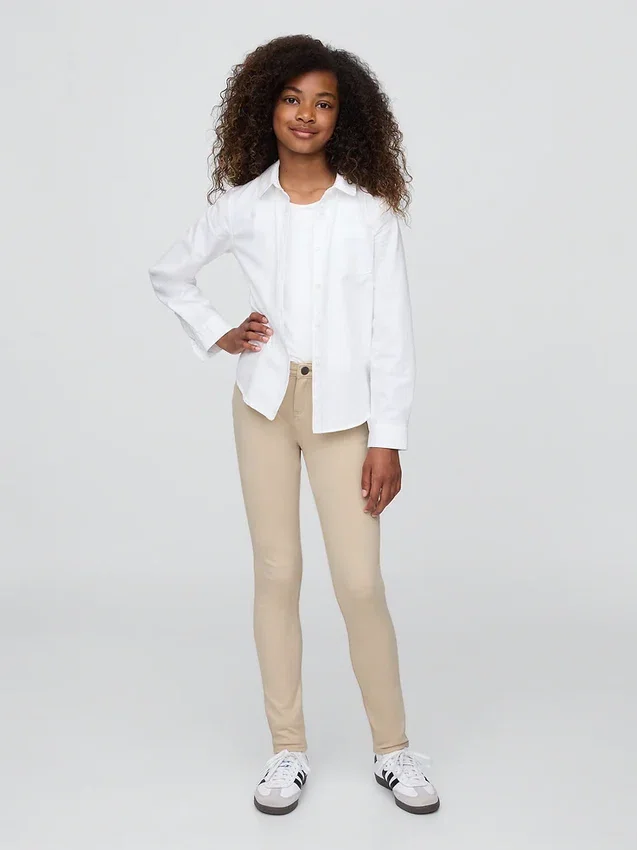Pantalones de punto elástico para uniforme infantil