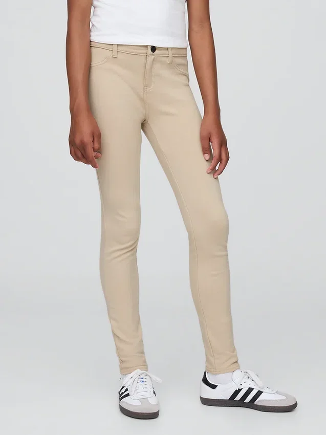 Pantalones de punto elástico para uniforme infantil