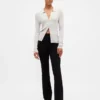 Pantalones de talle alto de punto doble tipo botín