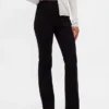 Pantalones de talle alto de punto doble tipo botín