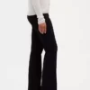 Pantalones de talle alto de punto doble tipo botín