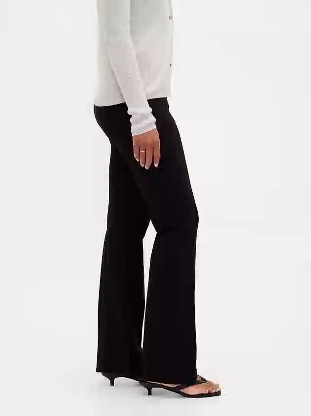 Pantalones de talle alto de punto doble tipo botín
