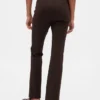 Pantalones de talle alto de punto doble tipo botín