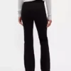 Pantalones de talle alto de punto doble tipo botín