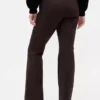 Pantalones de talle alto de punto doble tipo botín