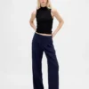 Pantalones de talle bajo con pliegues y pernera ancha 365