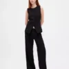 Pantalones de talle bajo con pliegues y pernera ancha 365