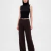 Pantalones de talle bajo con pliegues y pernera ancha 365