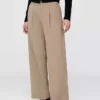 Pantalones de talle bajo con pliegues y pernera ancha 365