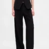 Pantalones de talle bajo con pliegues y pernera ancha 365