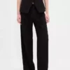 Pantalones de talle bajo con pliegues y pernera ancha 365