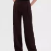 Pantalones de talle bajo con pliegues y pernera ancha 365