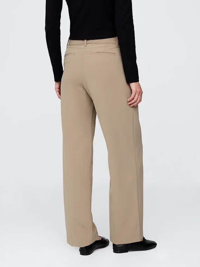 Pantalones de talle bajo con pliegues y pernera ancha 365