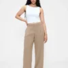 Pantalones de talle bajo con pliegues y pernera ancha 365