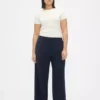 Pantalones de talle bajo con pliegues y pernera ancha 365