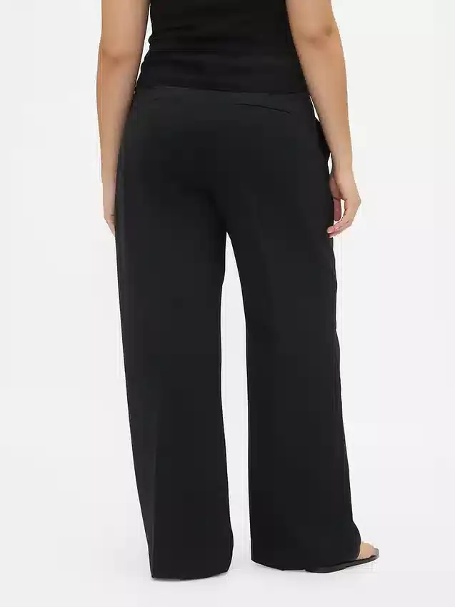 Pantalones de talle bajo con pliegues y pernera ancha 365