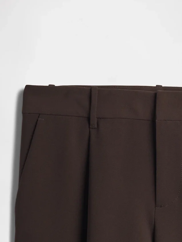 Pantalones de talle bajo con pliegues y pernera ancha 365