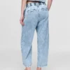Pantalones de tobillo plisados de denim ultrasuave de talle alto 365