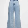 Pantalones de tobillo plisados de denim ultrasuave de talle alto 365