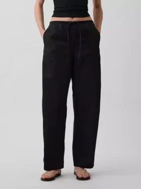 Pantalones Easy Barrel de popelín