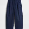 Pantalones Easy Barrel de popelín