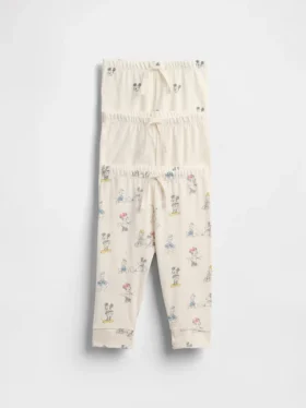 Pantalones elásticos de algodón orgánico GAP × Disney Baby (paquete de 3)