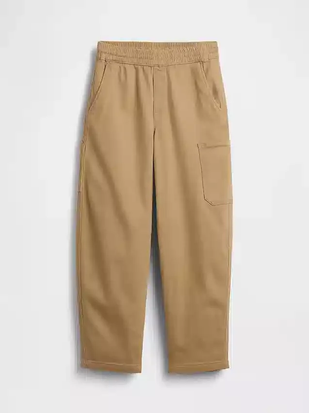 Pantalones holgados de cargo para niño, de corte cónico y tejido cepillado