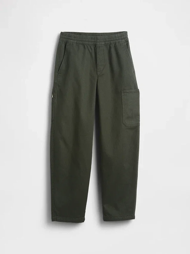 Pantalones holgados de cargo para niño, de corte cónico y tejido cepillado
