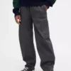Pantalones holgados de cargo para niño, de corte cónico y tejido cepillado