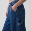 Pantalones holgados de denim ultrasuave de talle medio