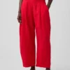 Pantalones holgados de gasa de algodón