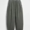 Pantalones holgados de gasa de algodón