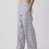 Pantalones holgados de mezcla de lino