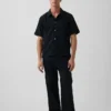 Pantalones holgados y ajustados de lino y algodón