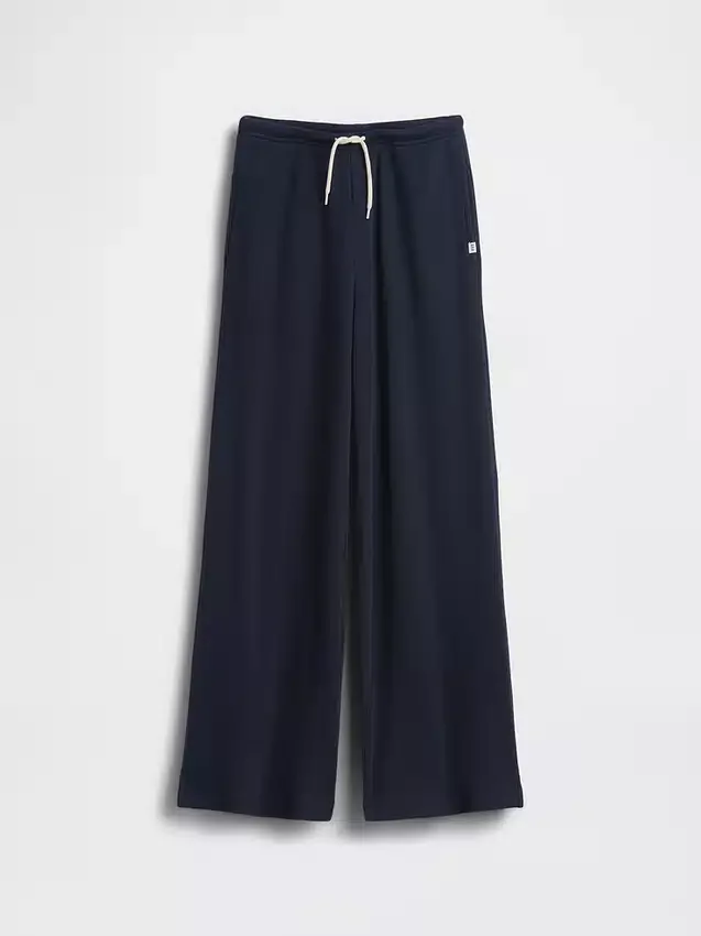 Pantalones infantiles holgados de punto waffle con pernera ancha