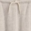Pantalones infantiles holgados de punto waffle con pernera ancha