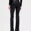 Pantalones largos y ajustados de cintura baja de cuero vegano reciclado