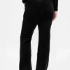 Pantalones largos y ajustados de pana de talle bajo