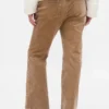 Pantalones largos y ajustados de pana de talle bajo