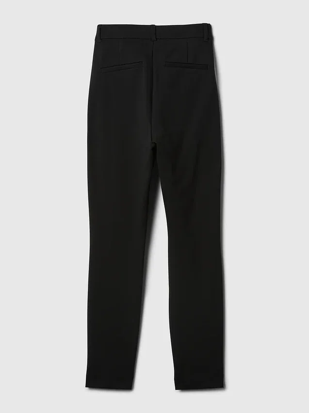 Pantalones pitillo de doble tejido de talle alto