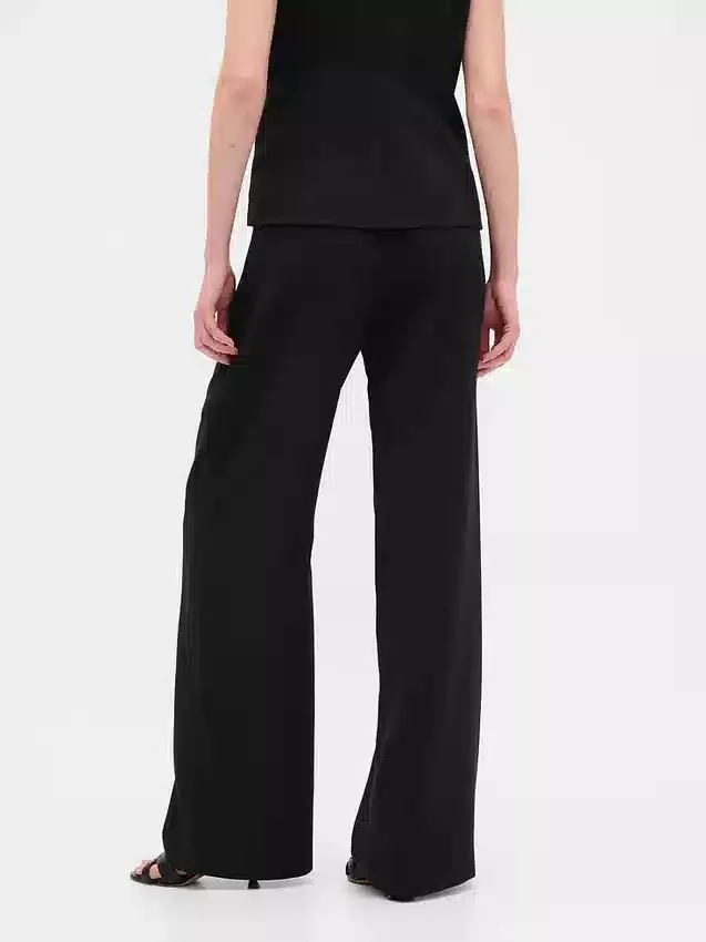Pantalones plisados de talle alto 365
