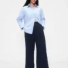 Pantalones plisados de talle alto 365