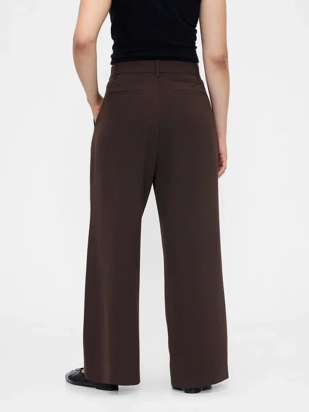 Pantalones plisados de talle alto 365