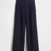 Pantalones plisados de talle alto 365