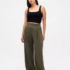 Pantalones plisados de talle alto Curvy 365
