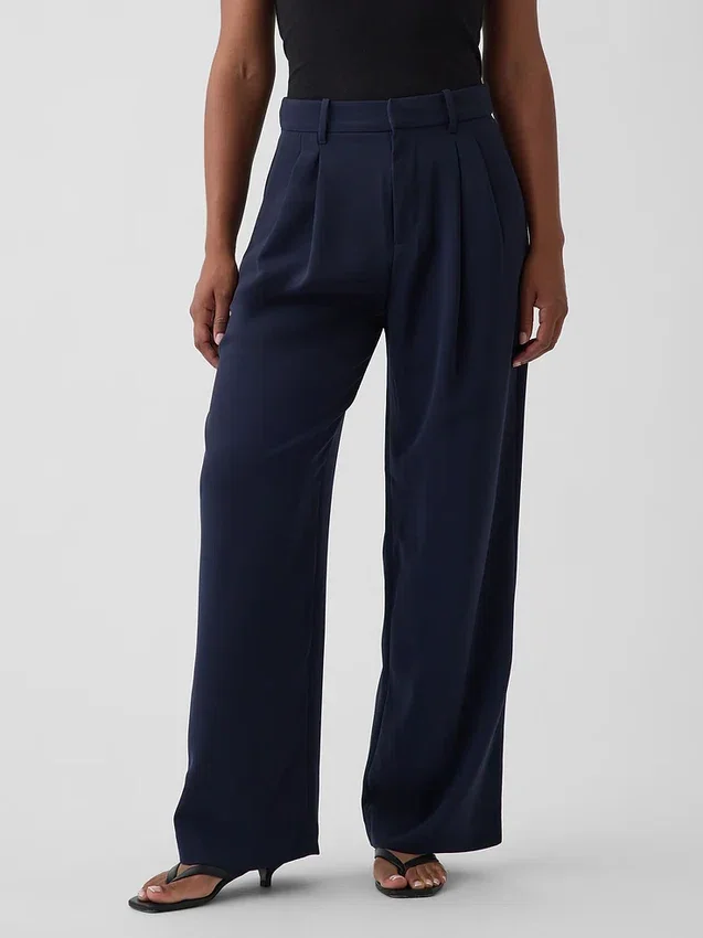 Pantalones plisados de talle alto Curvy 365