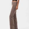 Pantalones rectos ajustados de pana de talle bajo estilo años 90