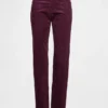 Pantalones rectos ajustados de pana de talle bajo estilo años 90