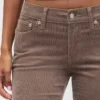 Pantalones rectos ajustados de pana de talle bajo estilo años 90